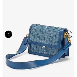 JW PEI Women's Mini Flap Crossbody - Blue Denim Weave